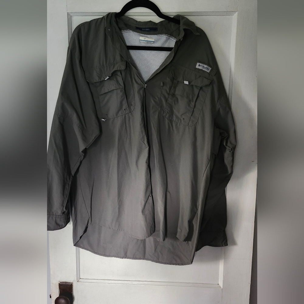COLUMBIA PFG Button Down Vented Fishing Shirt men's large